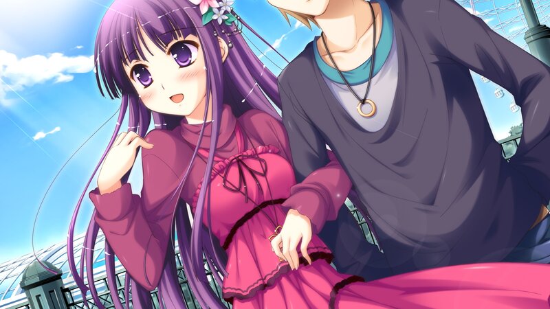 Purple-haired Girl with Boy