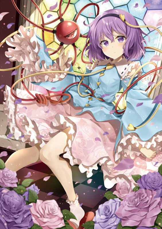Purple-haired Girl with Creature