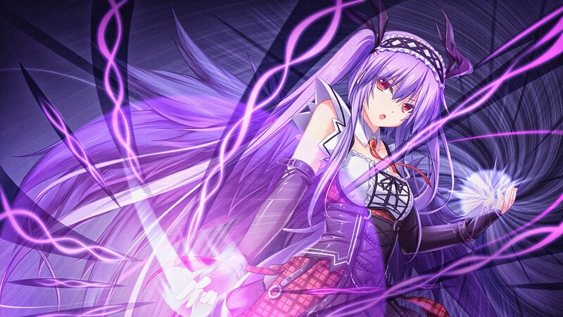 Purple-haired Girl with Magic