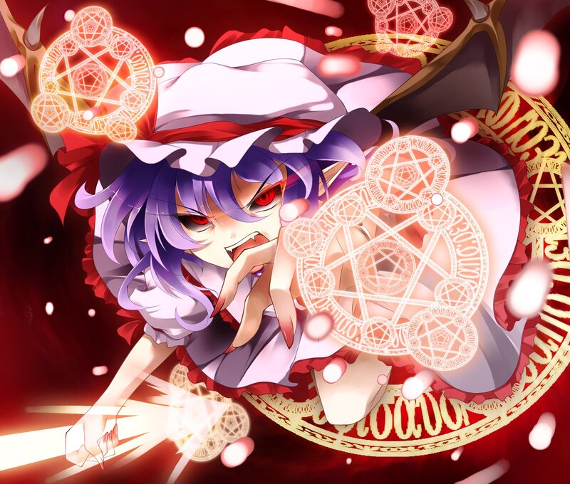 Purple-haired Girl with Red Eyes — Dramatic