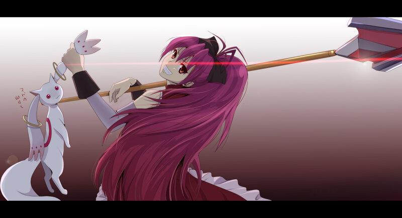 Purple-haired Girl with Spear — Purple
