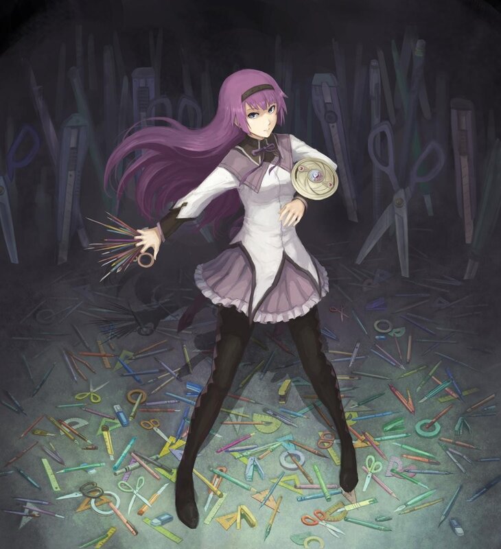 Purple-haired Girl with Tools — Purple, Dramatic