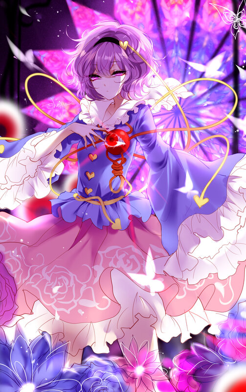 Purple-haired Girl with Wand — Purple, Dramatic