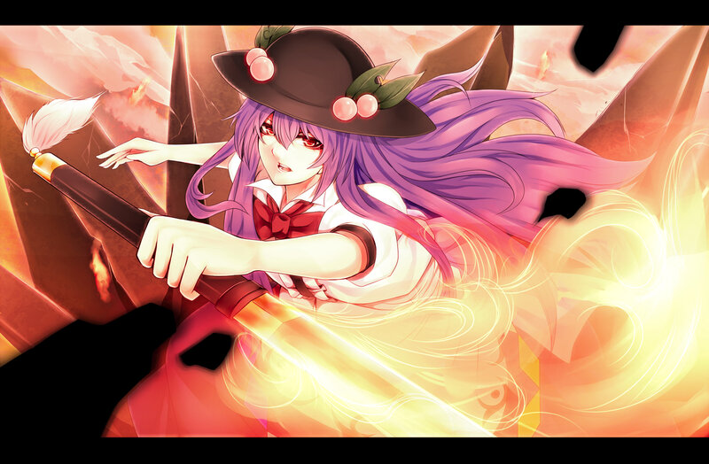 Purple-haired Girl with Wand — Purple