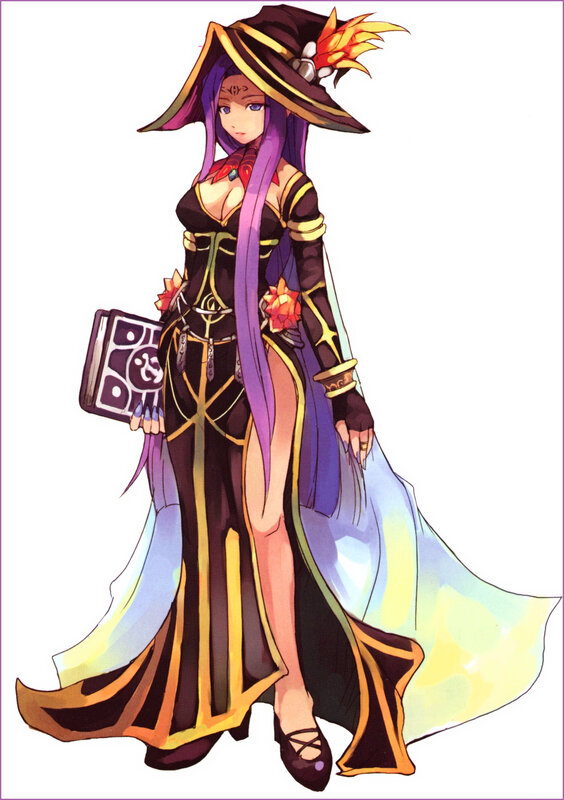 purple-haired mage character