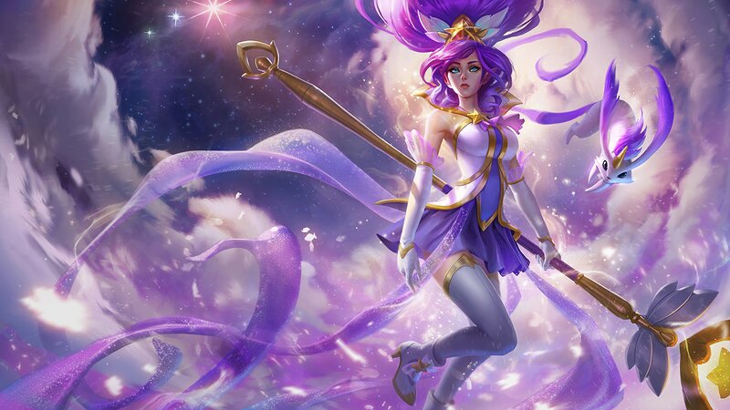Purple-haired Mage with Staff — Purple