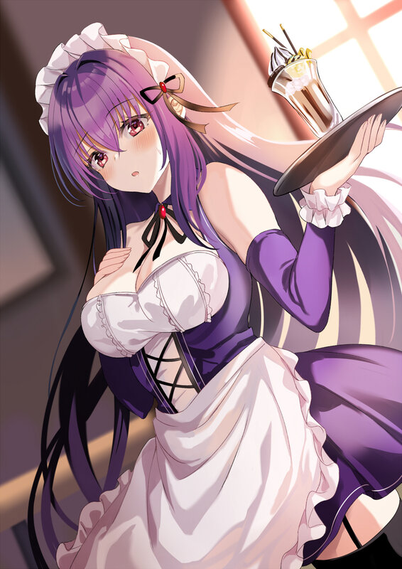 Purple-haired Maid