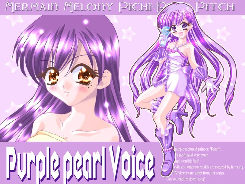 Purple-haired Mermaid Girl
