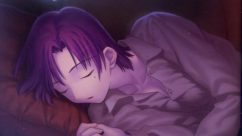 Purple-haired Person Sleeping — Purple