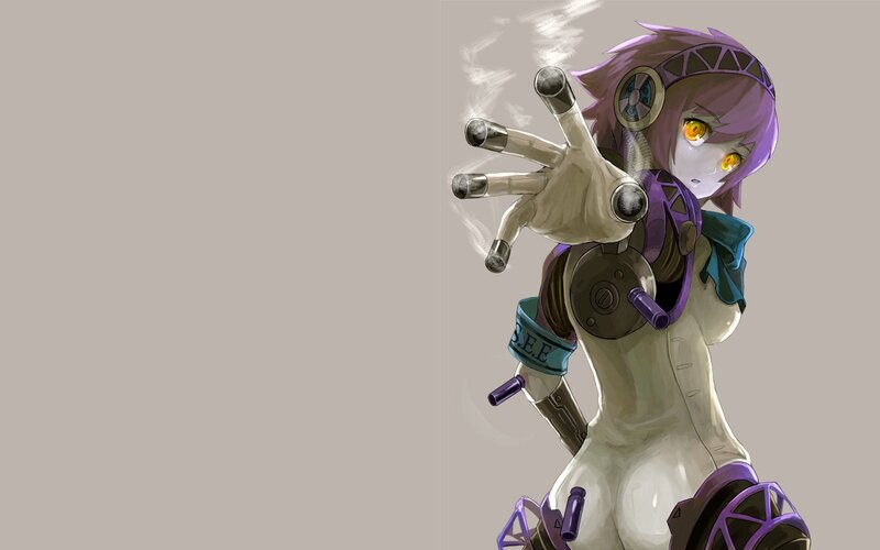 Purple-haired Robot Girl