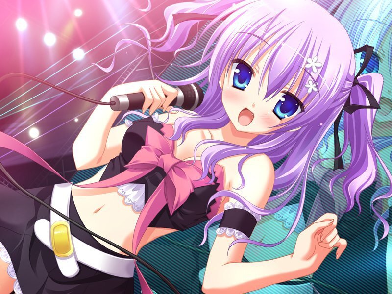 Purple-haired Singer