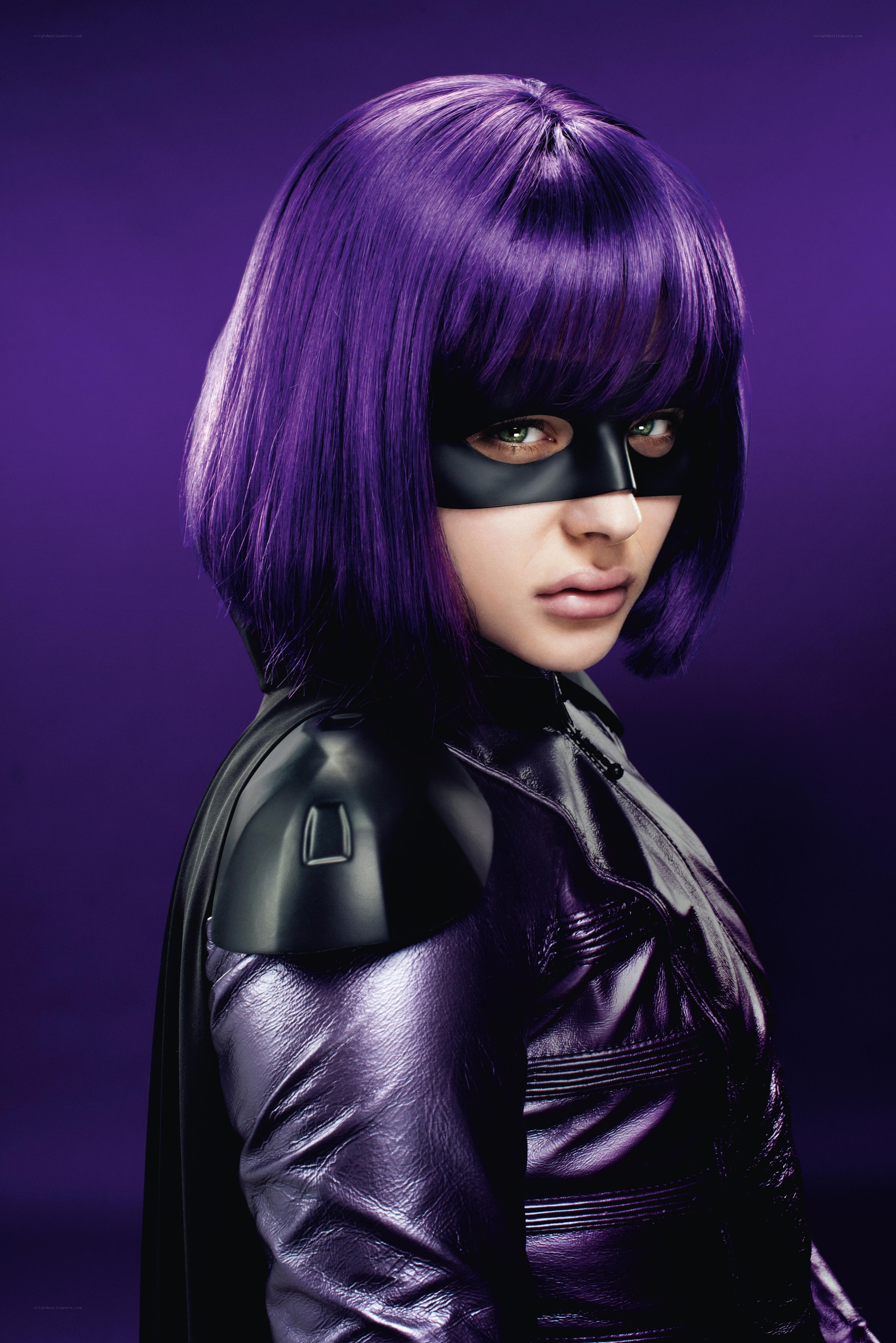 Purple-haired superhero character