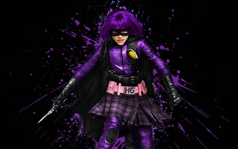 Purple-haired superhero character