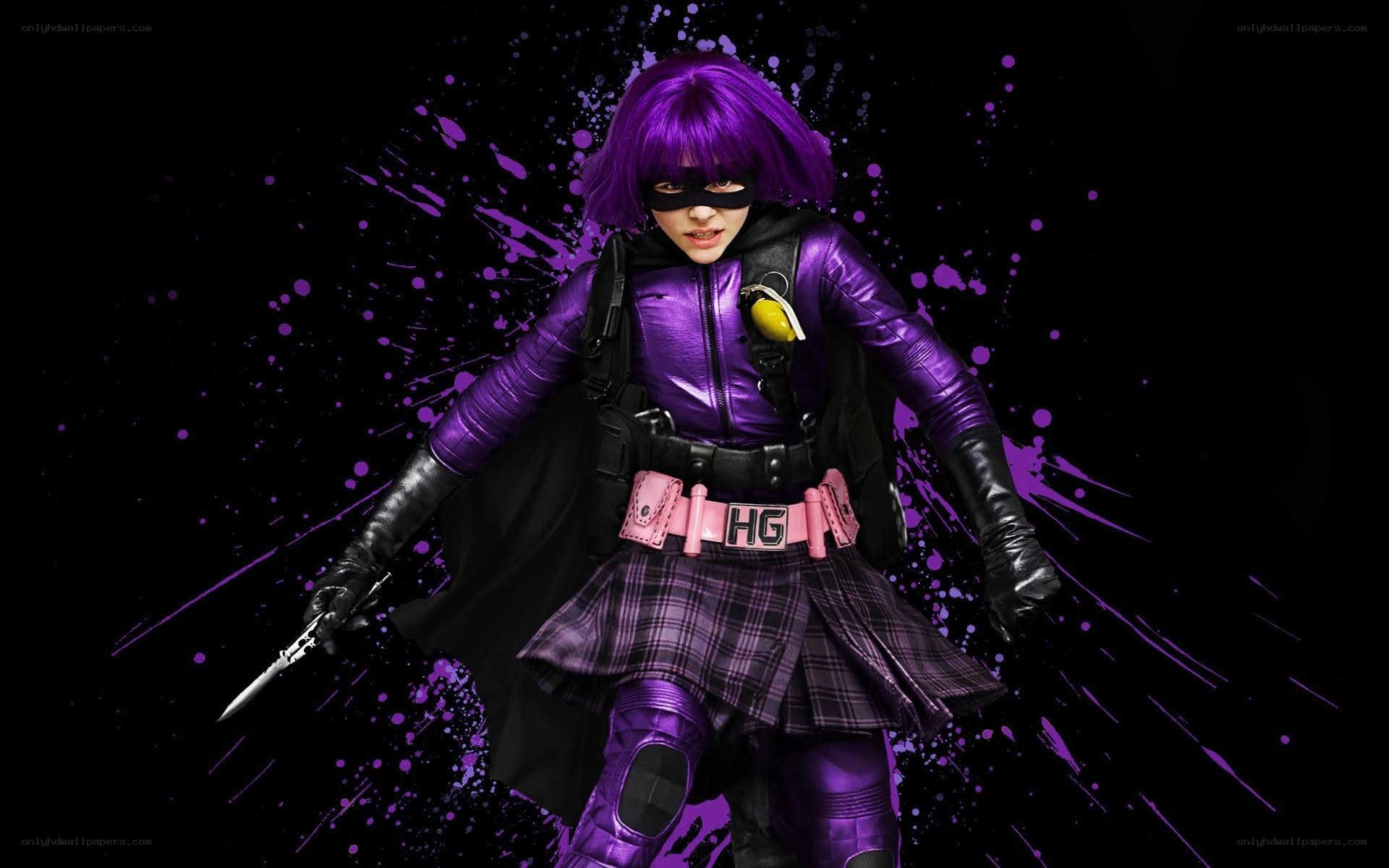 Purple-haired superhero character