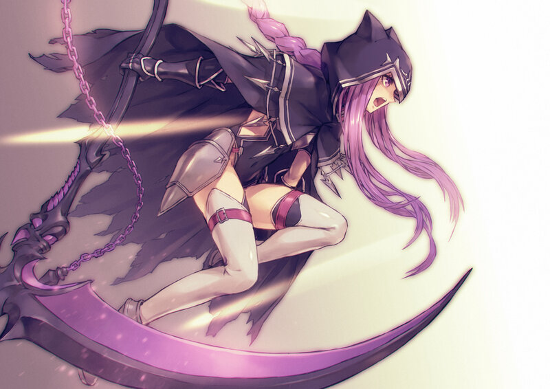 Purple-haired Warrior — Purple, Dramatic, Anime