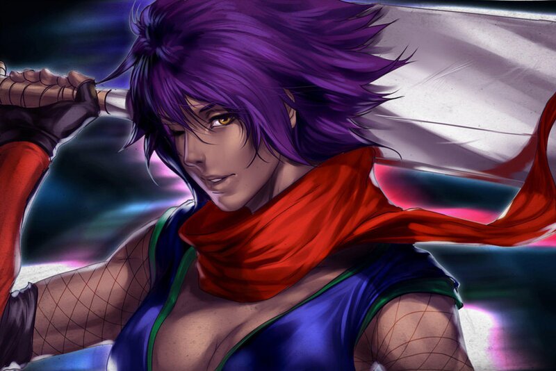 Purple-haired Warrior — Purple