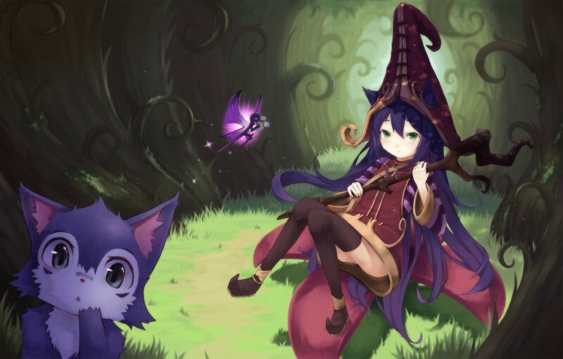 Purple-haired Witch Girl — Purple
