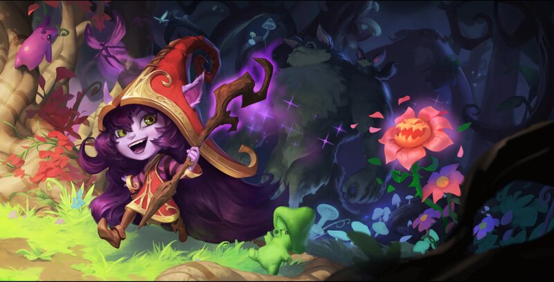 Purple-haired Witch in Forest