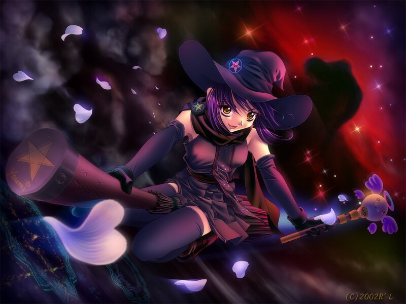 Purple-haired Witch — Purple, Dramatic, Night