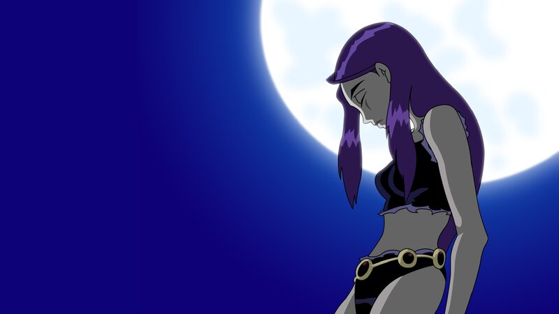 Purple-haired Woman — Blue