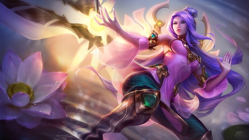 Purple-haired Woman Casting Spell — Purple