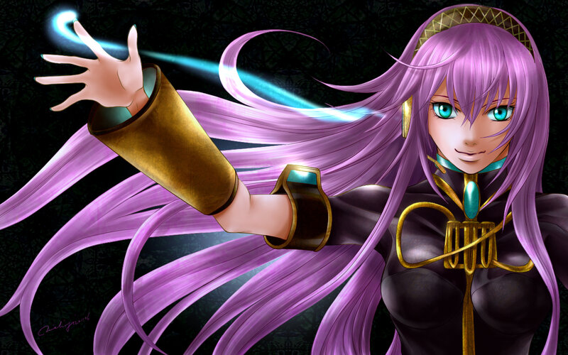 Purple-haired Woman Casting Spell