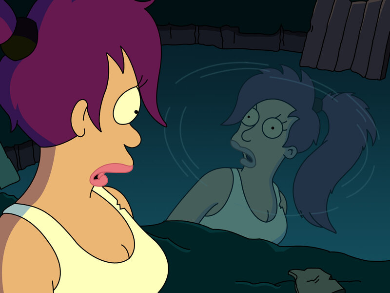 Purple-haired Woman in Bed — Purple