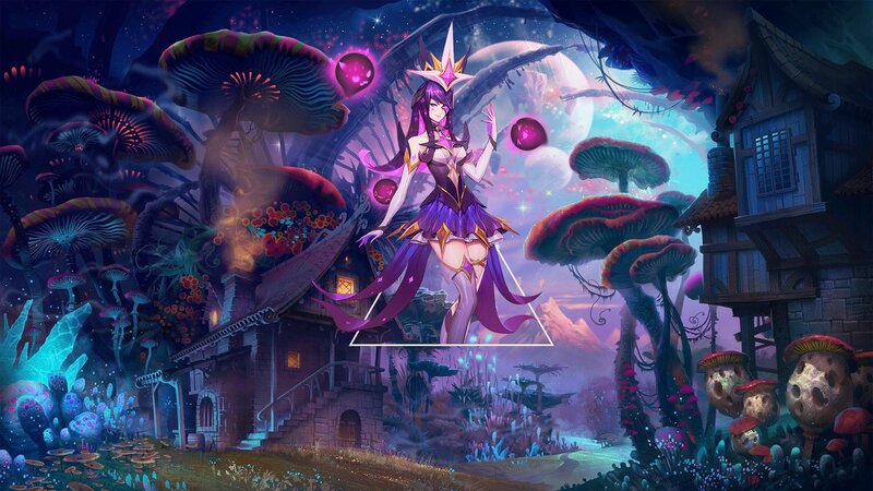 Purple-haired Woman in Forest — Purple, Fantasy
