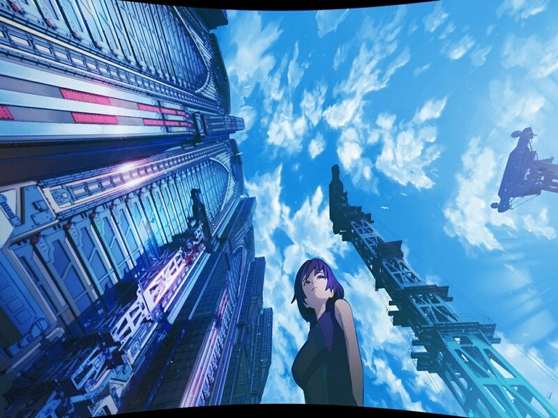 Purple-haired Woman Standing
