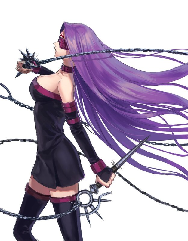 Purple-haired Woman with Chains — Purple, Dramatic