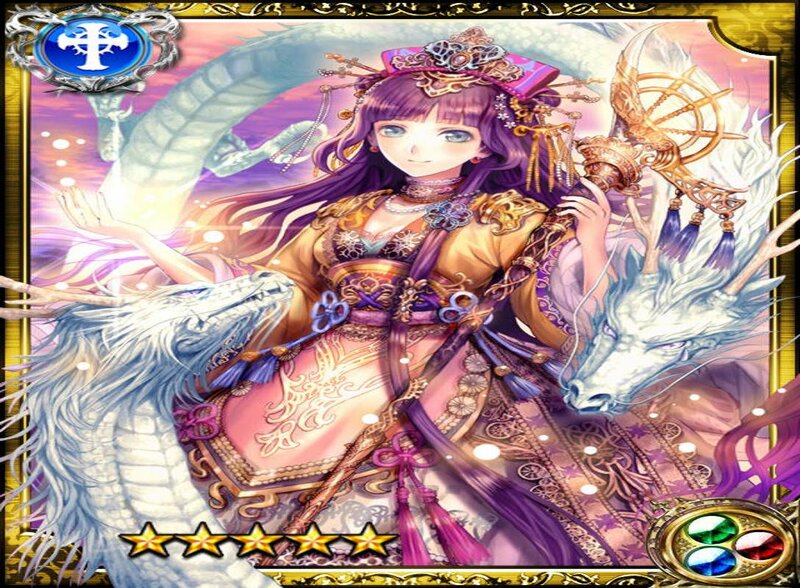 Purple-haired Woman with Dragons