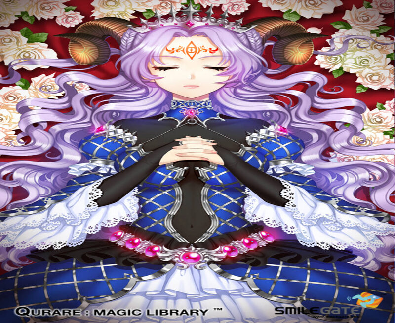 Purple-haired Woman with Horns