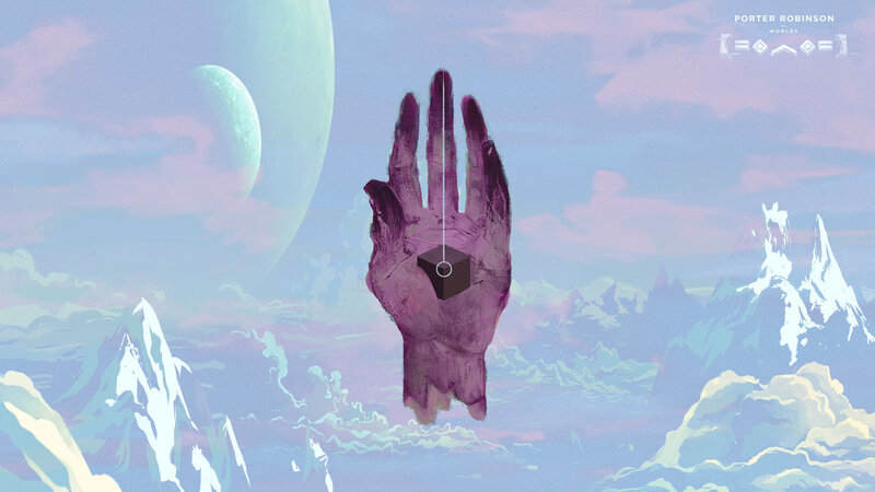 Purple Hand Holding Cube — Dreamy