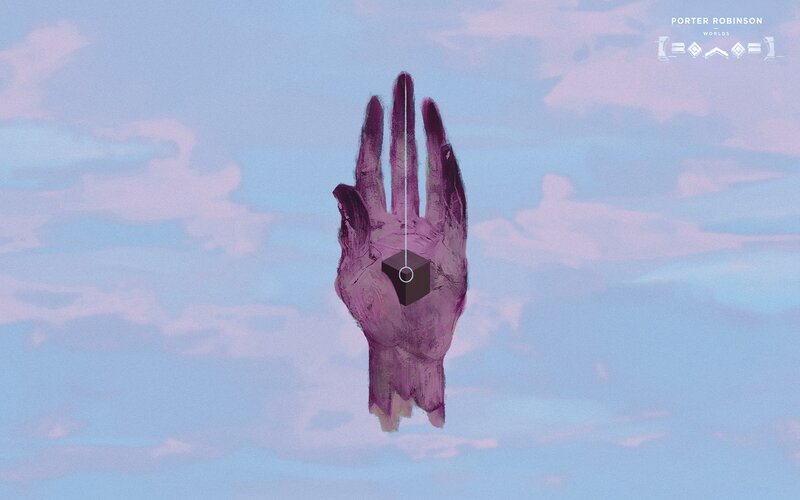Purple Hand Holding Cube