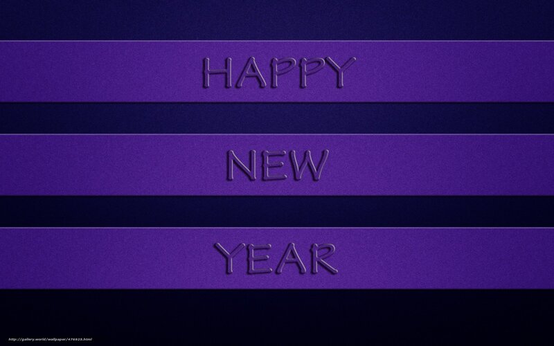 Purple Happy New Year text