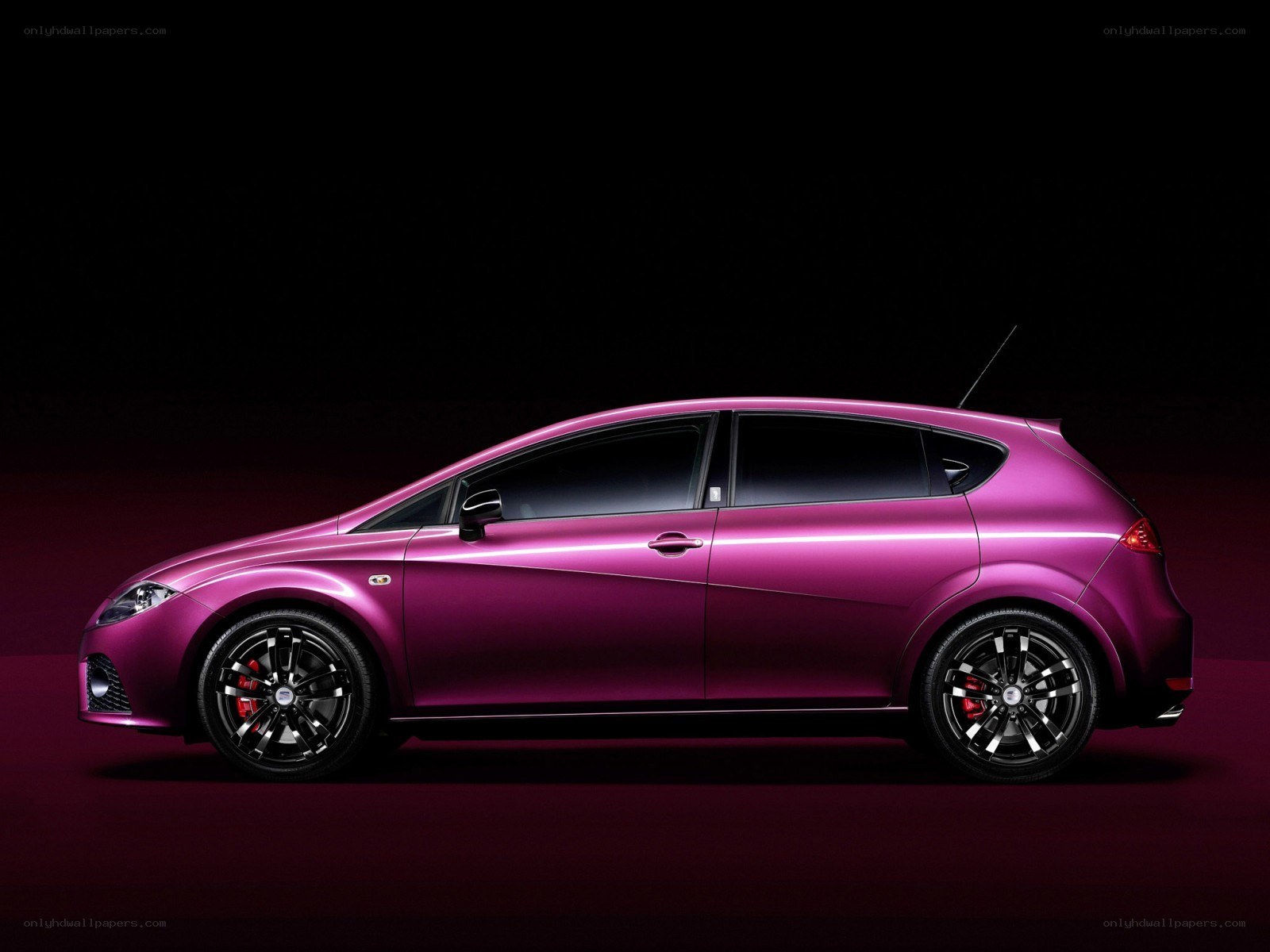 purple hatchback car