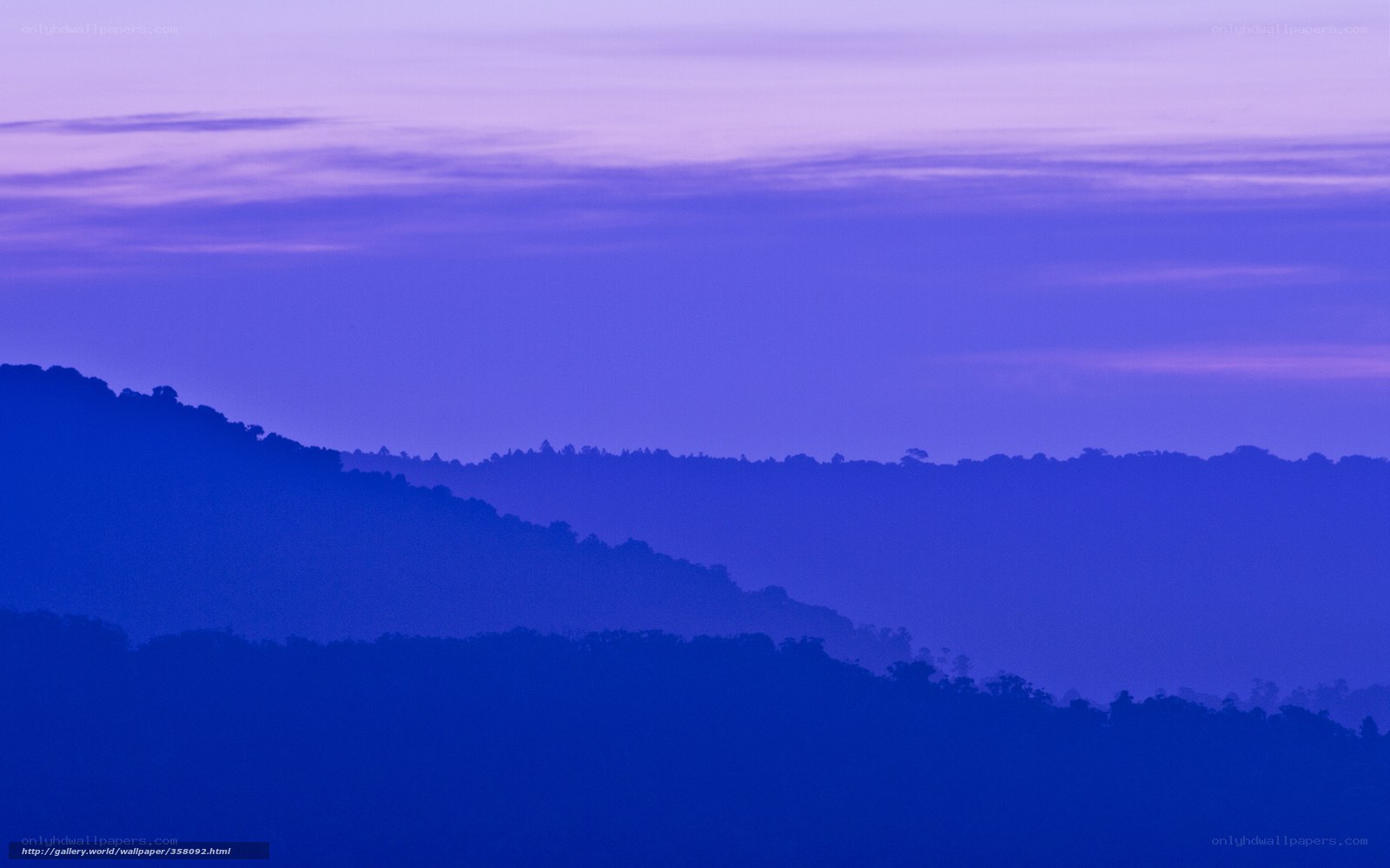 Purple Haze Mountain Silhouettes