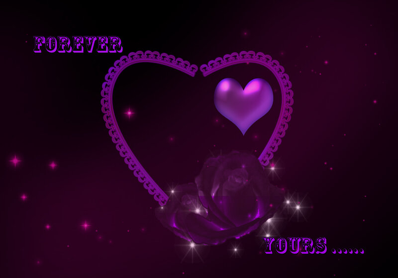 Purple Heart and Rose