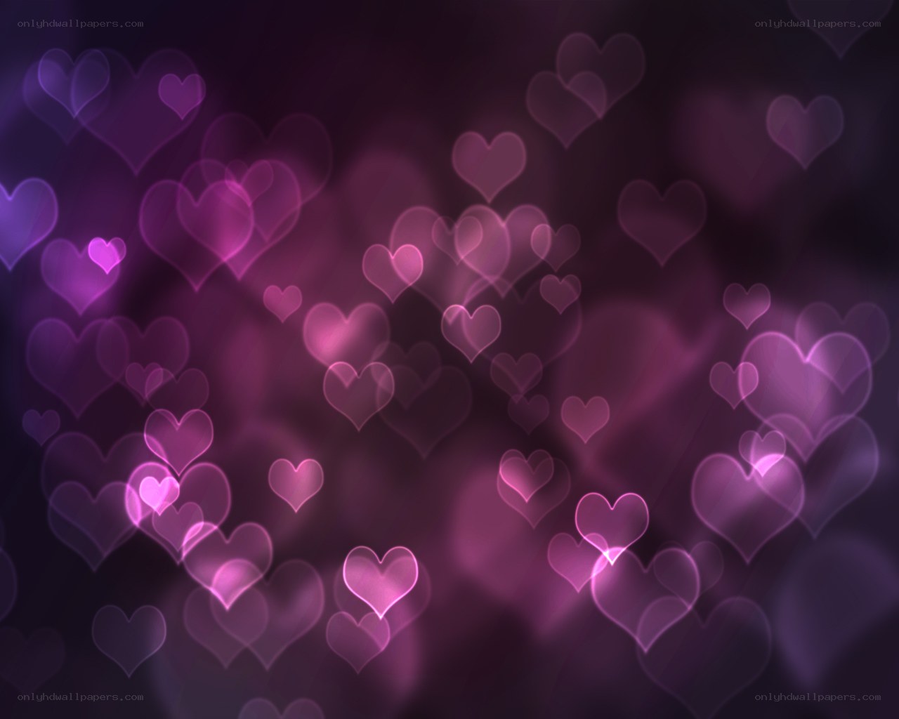 purple heart bokeh background