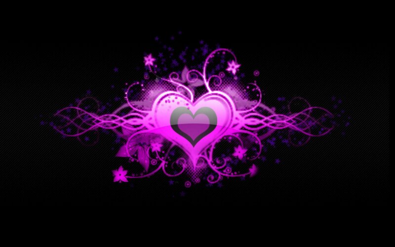 purple heart design wallpaper