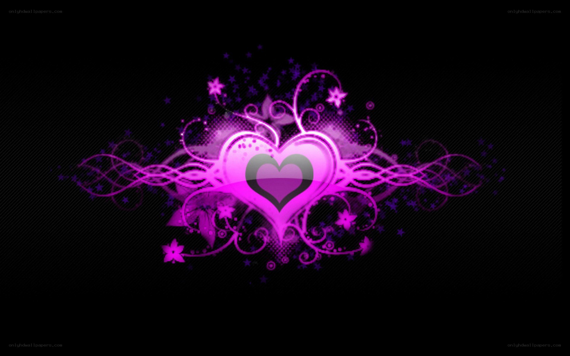 purple heart design wallpaper