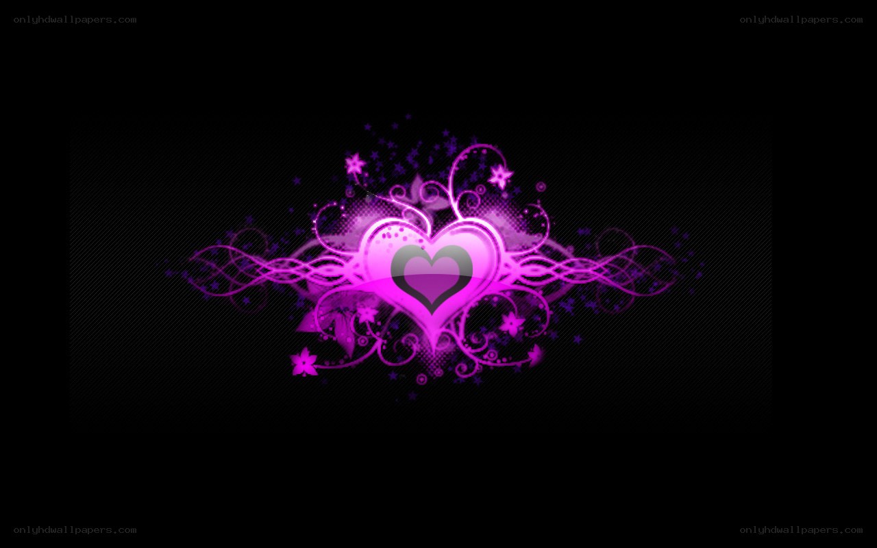 purple heart design wallpaper