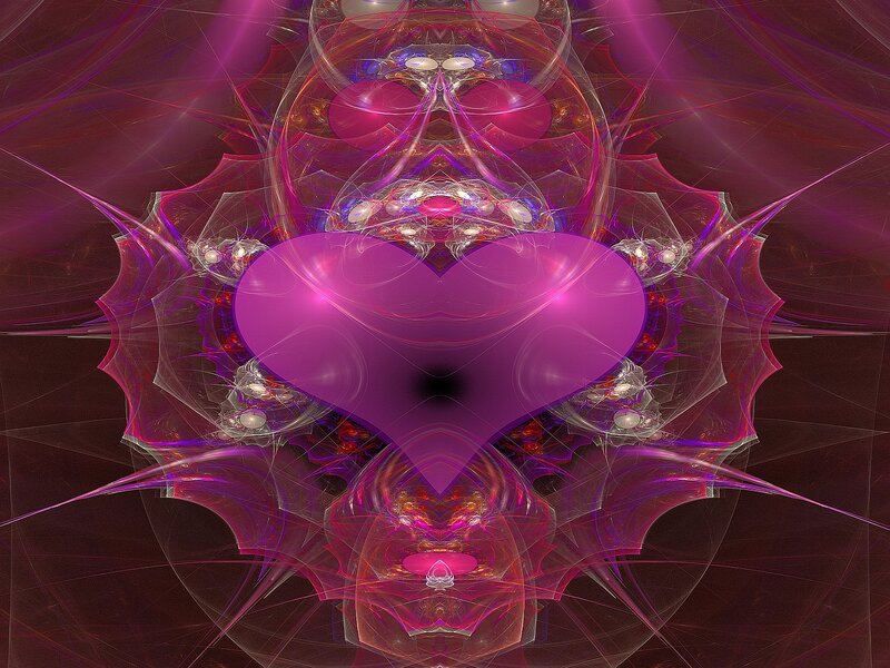 Purple heart fractal art