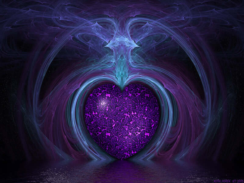 purple heart fractal art