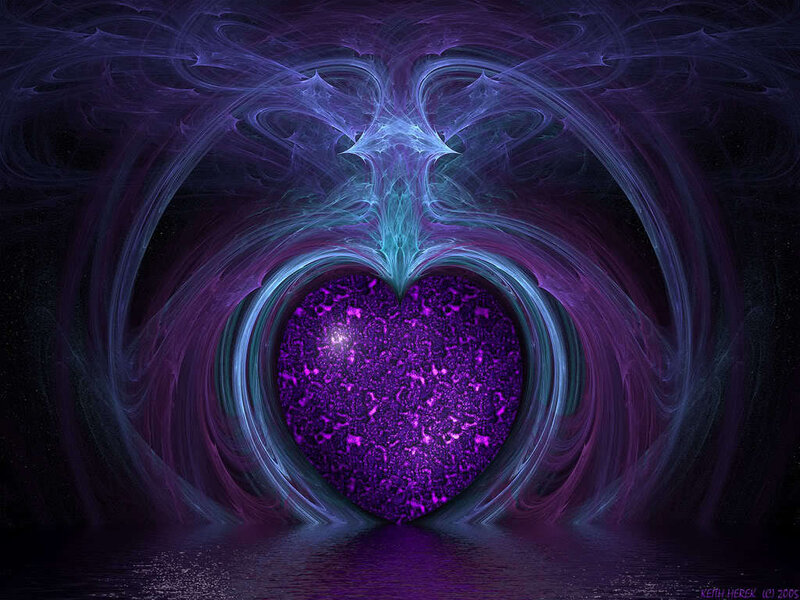 Purple heart fractal art