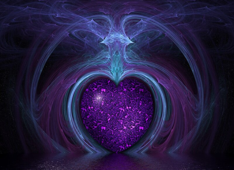purple heart fractal art
