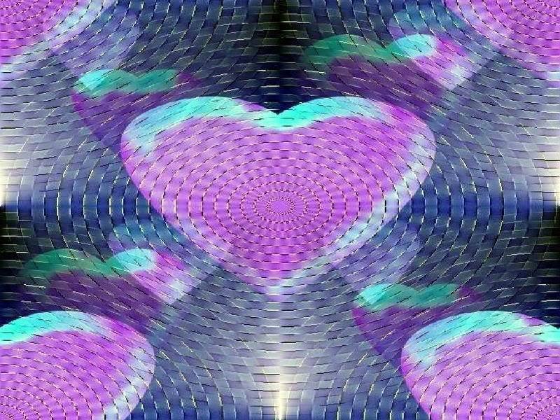 Purple heart fractal pattern