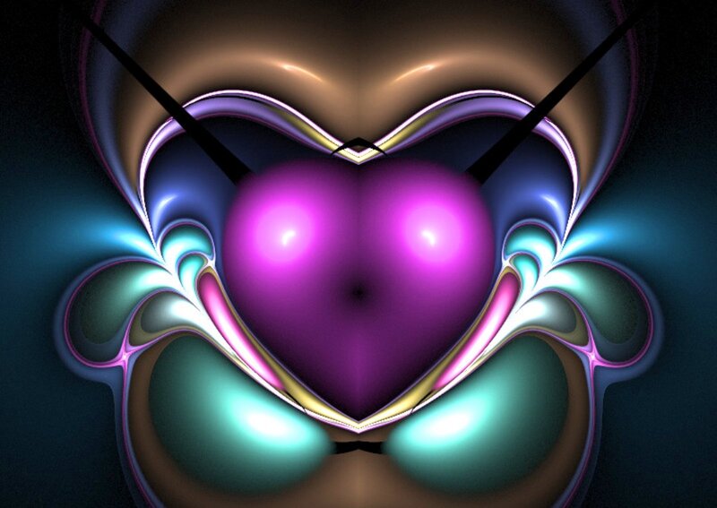 Purple Heart Fractal — Vibrant