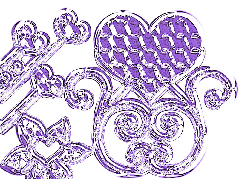 Purple Heart Key Design