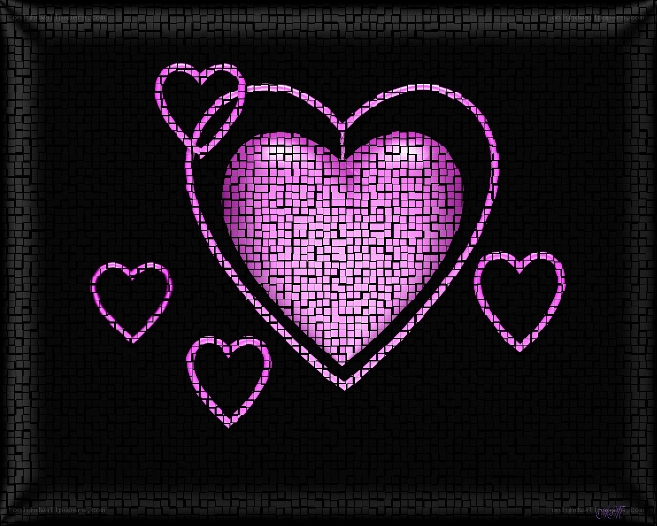purple heart mosaic art